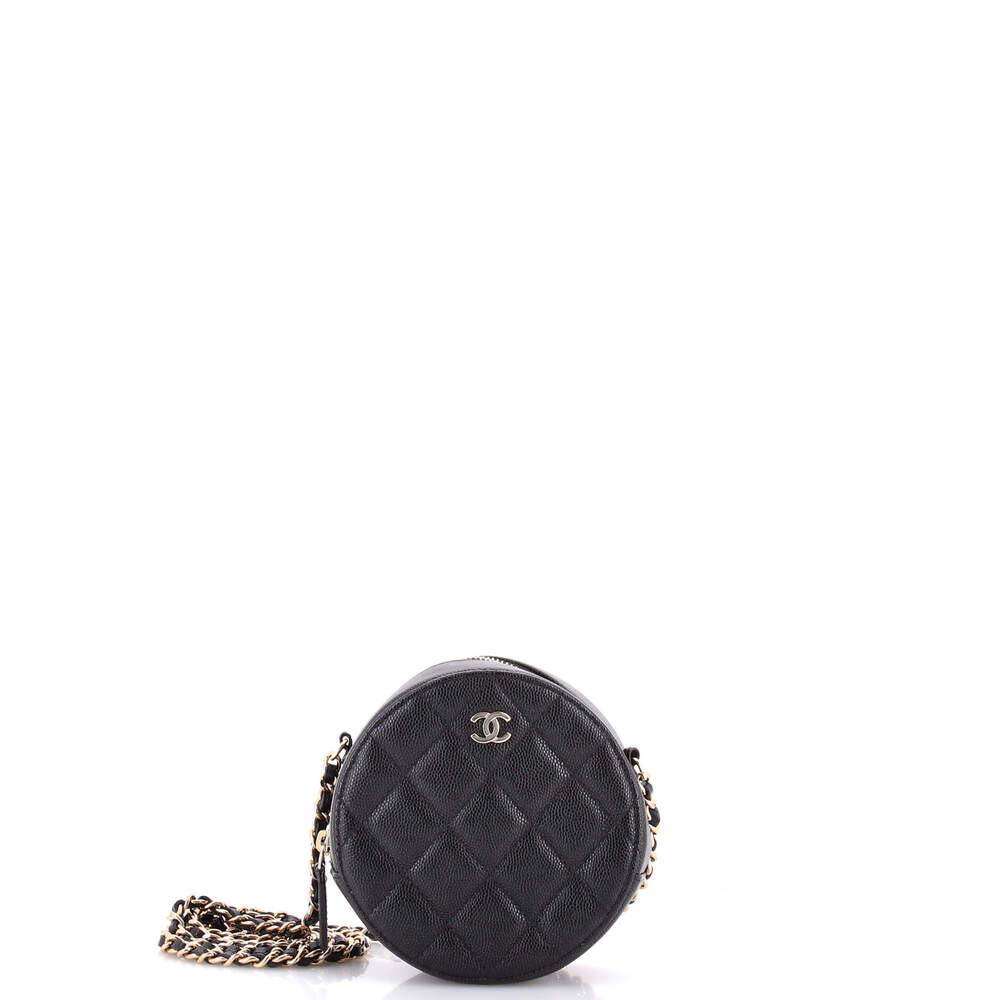 Chanel Round Clutch With Chain Quilted #247588C31B